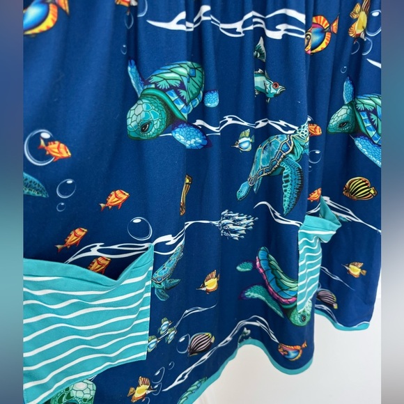 Millie Loves Lily Sea Turtle Pocket Dress Size 12 - Picture 3 of 4
